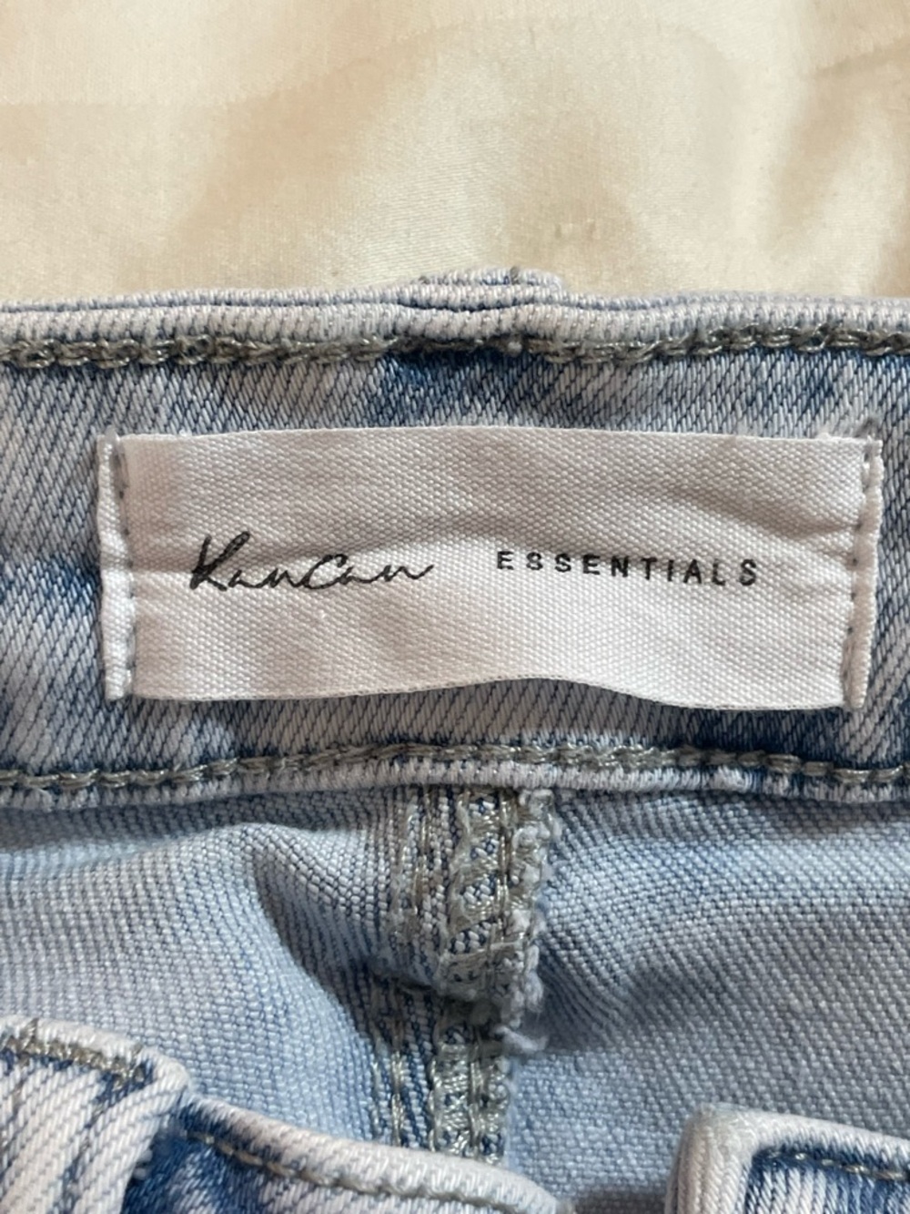 KANCAN Kassie High Rise Cropped Wide Leg blue Jeans 3 light wash cotton spandex - Picture 9 of 14